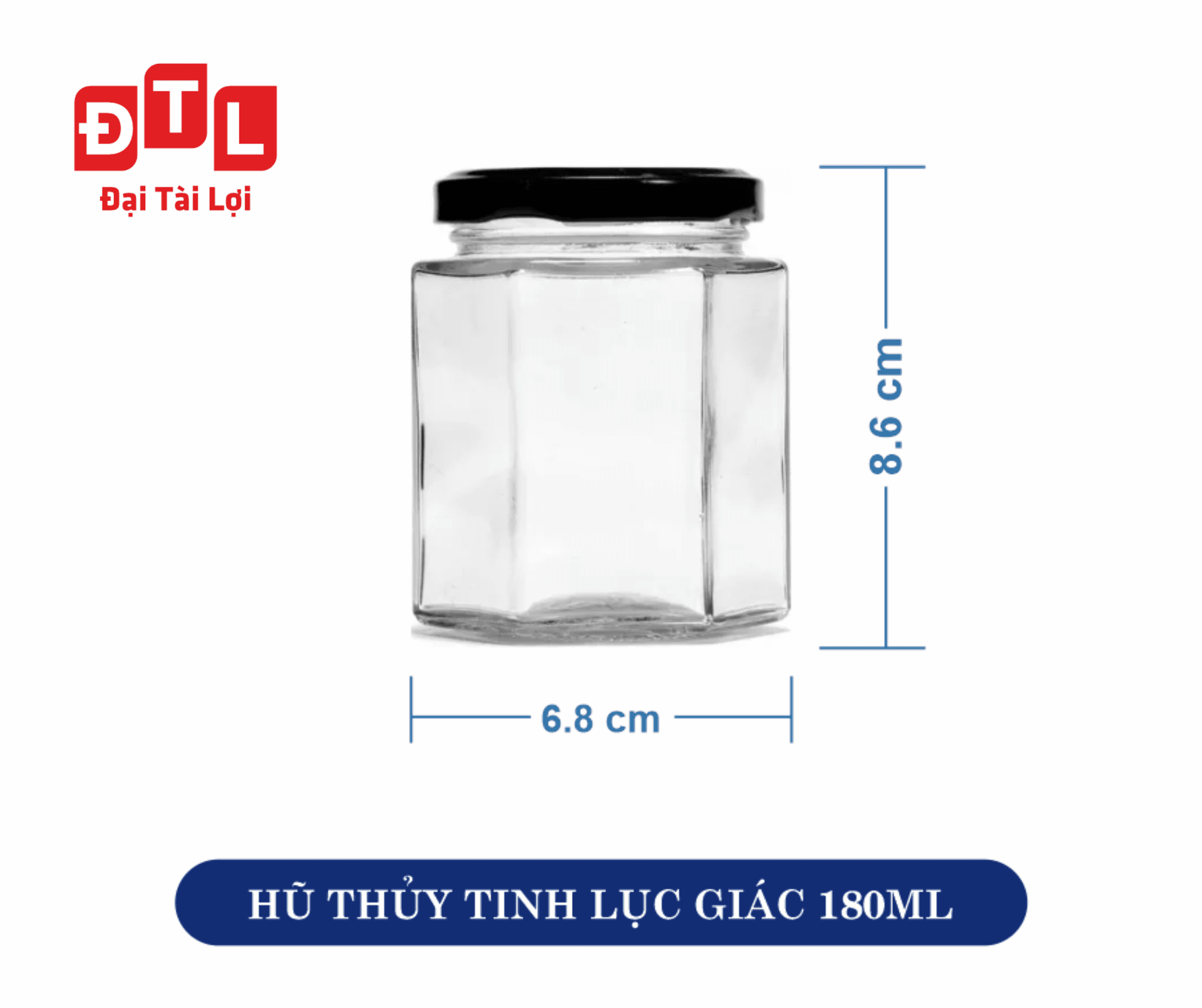 Hũ Lục Giác 180 ML (Hình 1)