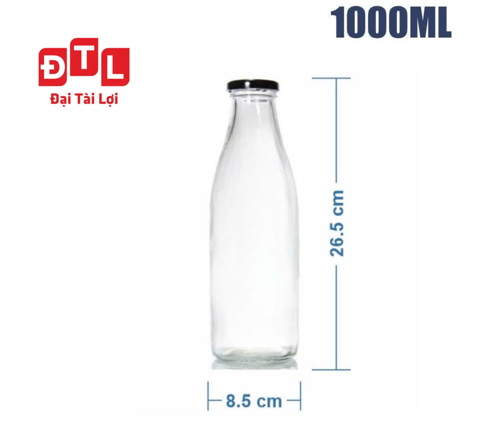 Chai sữa thuỷ tinh 1000ml (Hình 1)