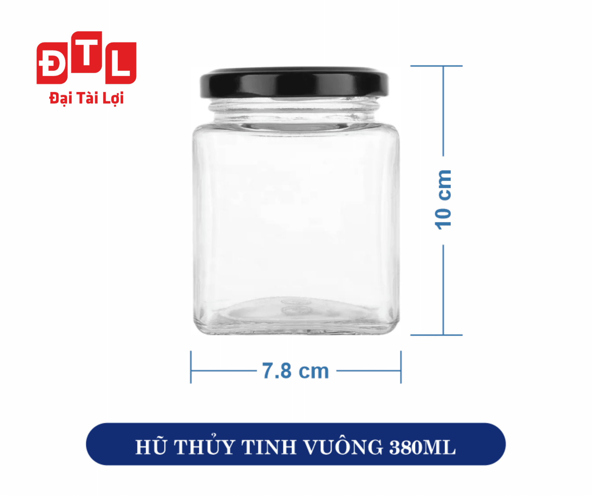 Hũ Vuông 380 ML (Hình 1)