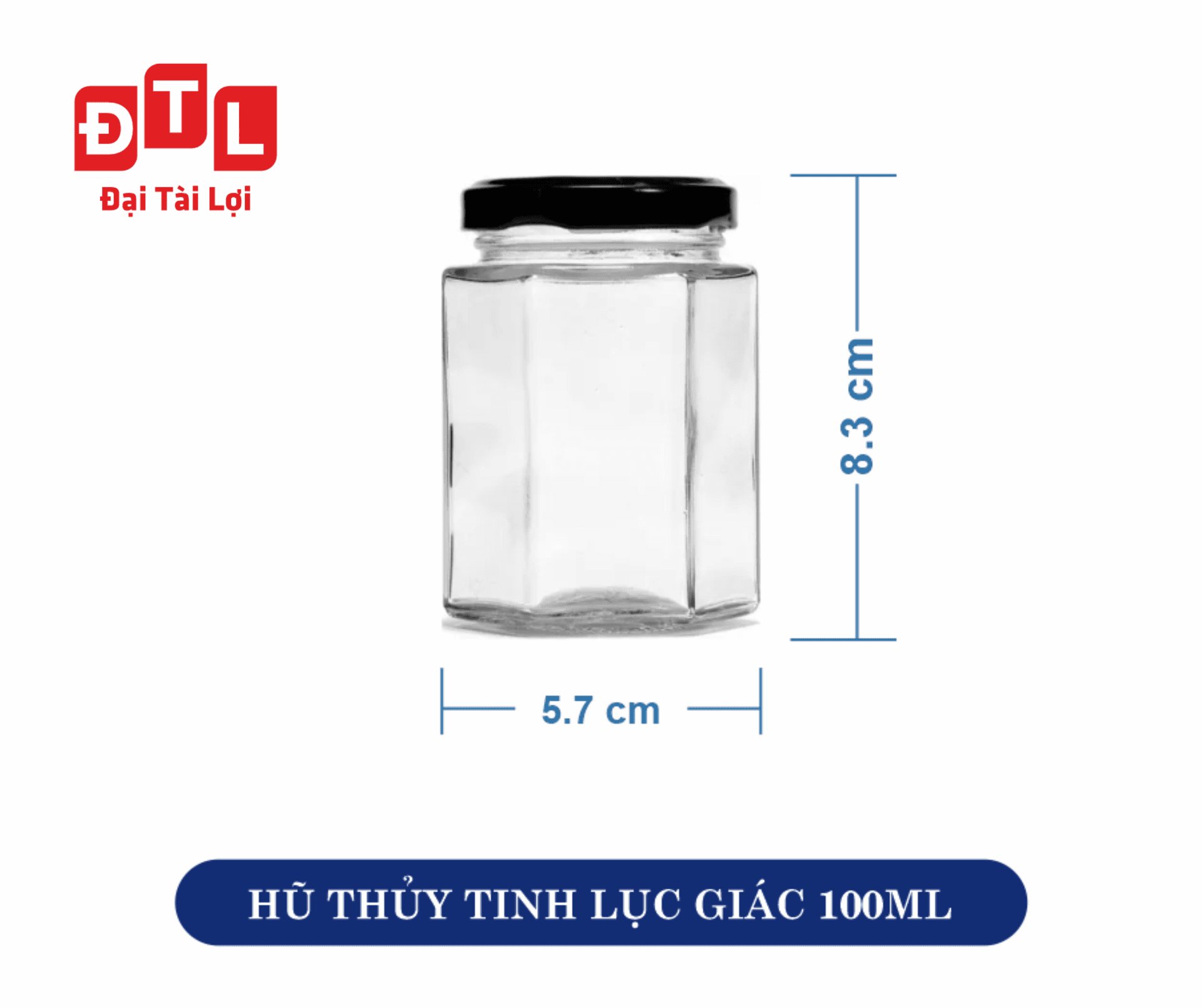 Hũ Lục Giác 100 ML 1310 (Hình 1)