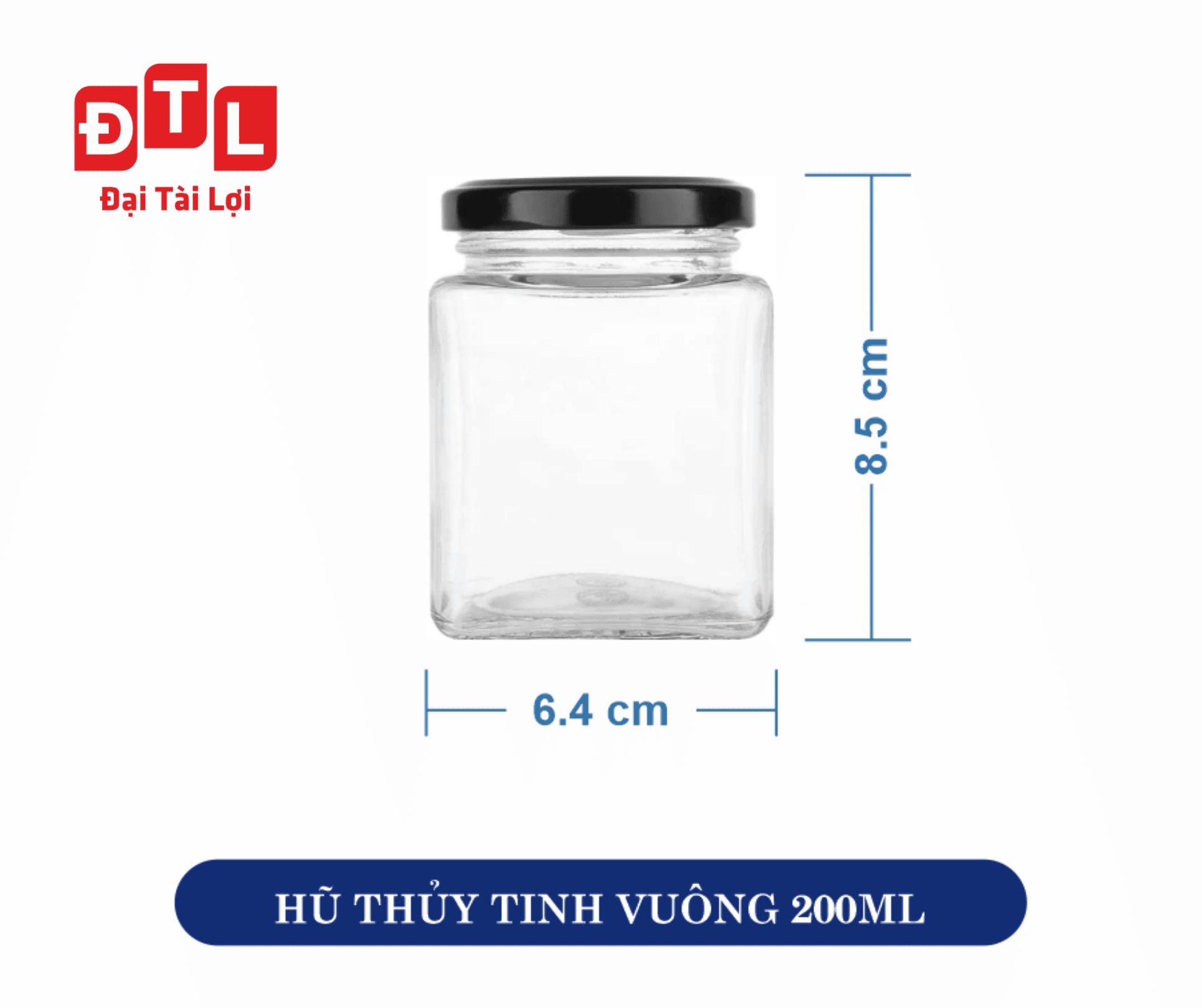 Hũ Vuông 200 ML (Hình 1)