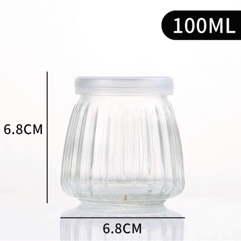Hũ Thuỷ Tinh Sọc 200ml (Hình 1)
